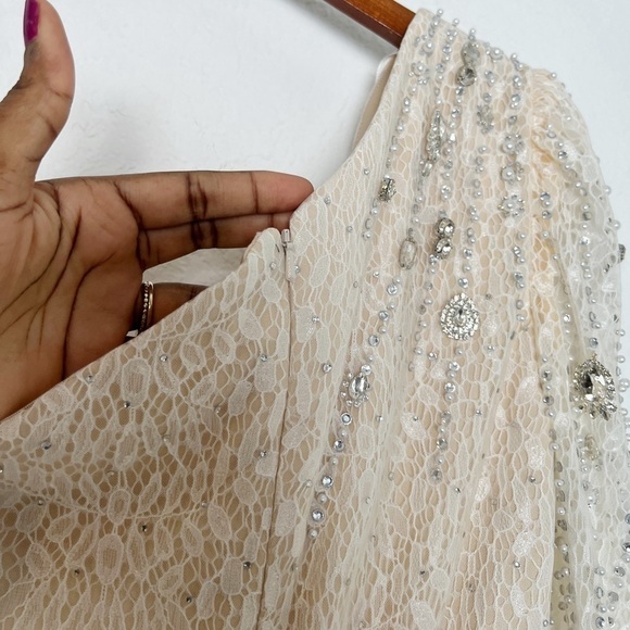 Mac Duggal Embellished One Shoulder Cut Out Gown - Picture 9 of 11